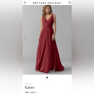 Size 4 unaltered Watters Design dress in color Marsala